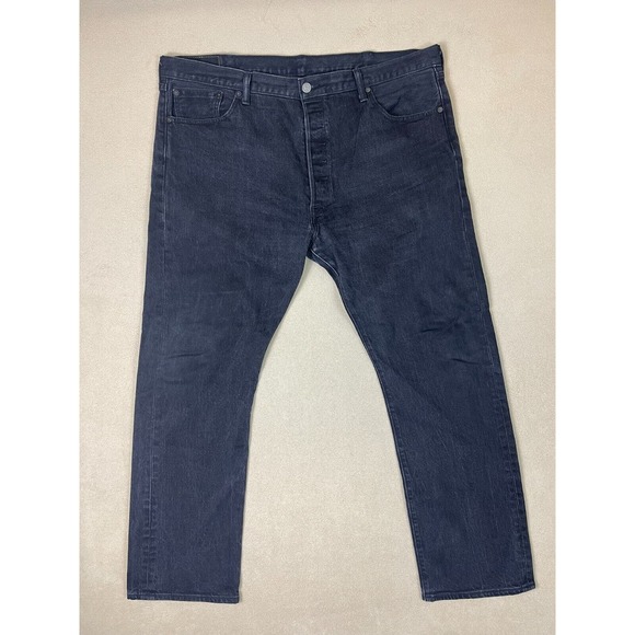 Levis‎ Jeans Mens 42x32 Black 501 XX Denim Button Fly Casual Straight Adult - Picture 1 of 13